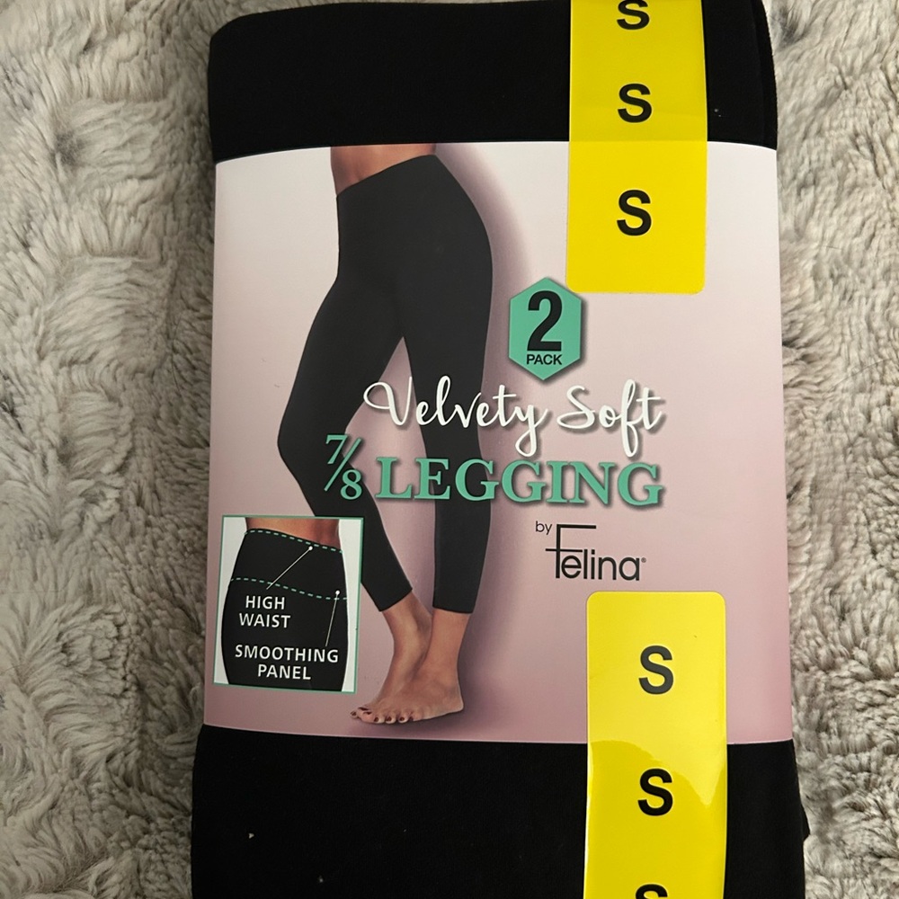 Felina Velvety Soft Black Leggings